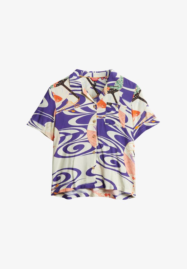 Superdry & Co VINTAGE BEACH RESORT - Button-down blouse - ryusui blue