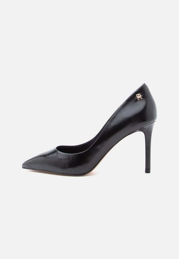 Tommy Hilfiger LEATHER POINTED TOE STILETTO HEELS - High heels - black