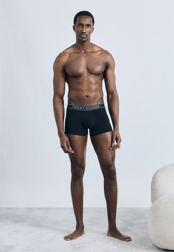 Tommy Hilfiger 3-PACK ESSENTIAL LOGO WAISTBAND TRUNKS - Trunks - black