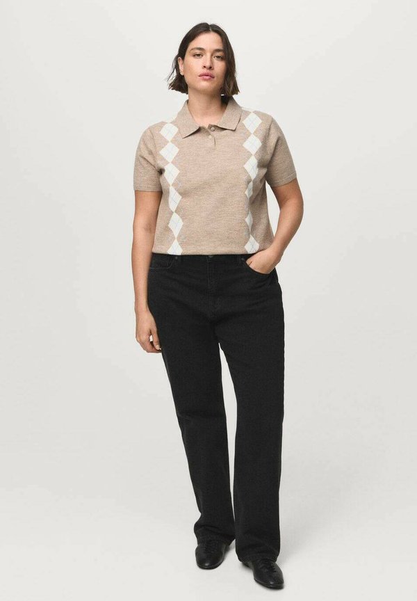 Mango Straight leg jeans - black denim