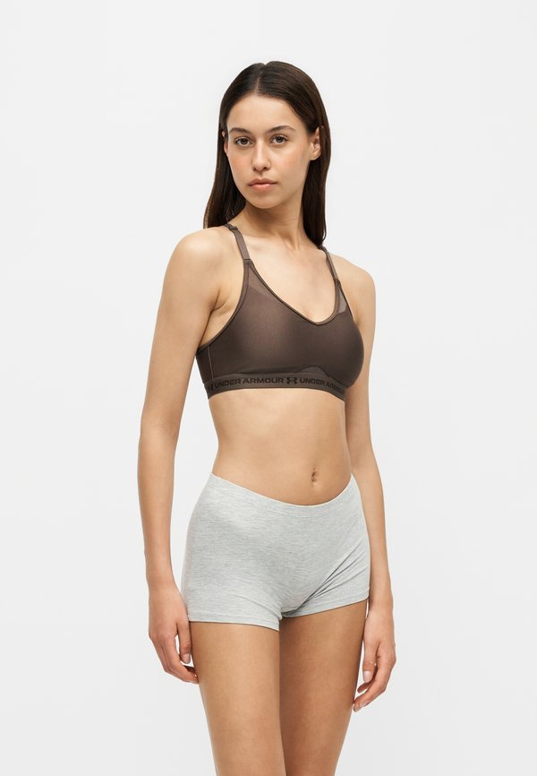 Under Armour CROSSBACK LOW - Bustier - peppercorn/kona brown