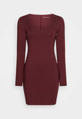 SPLIT CUFF PONTE SHORT DRESS - Abercrombie & Fitch - View 1