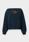 LOGO RELAXED BOAT NECK SWEATSHIRT Media 1