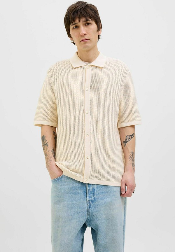 Jack & Jones Knitted Striped Knitted - Shirt - sea salt