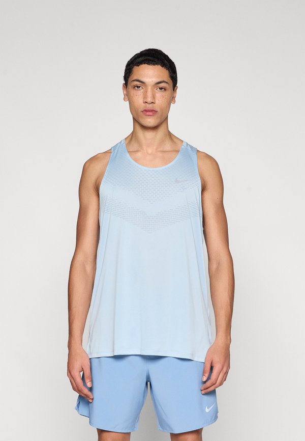 Nike Performance STRIDE TANK - Top - light armory blue/reflective silver-coloured