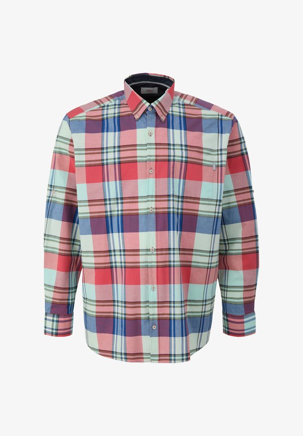 s.Oliver KARIERTES IM SLIM FIT - Shirt - hellorange