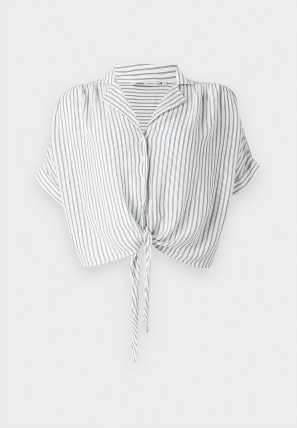 ONLY ONLPAULA - Button-down blouse - cloud dancer/balsam green
