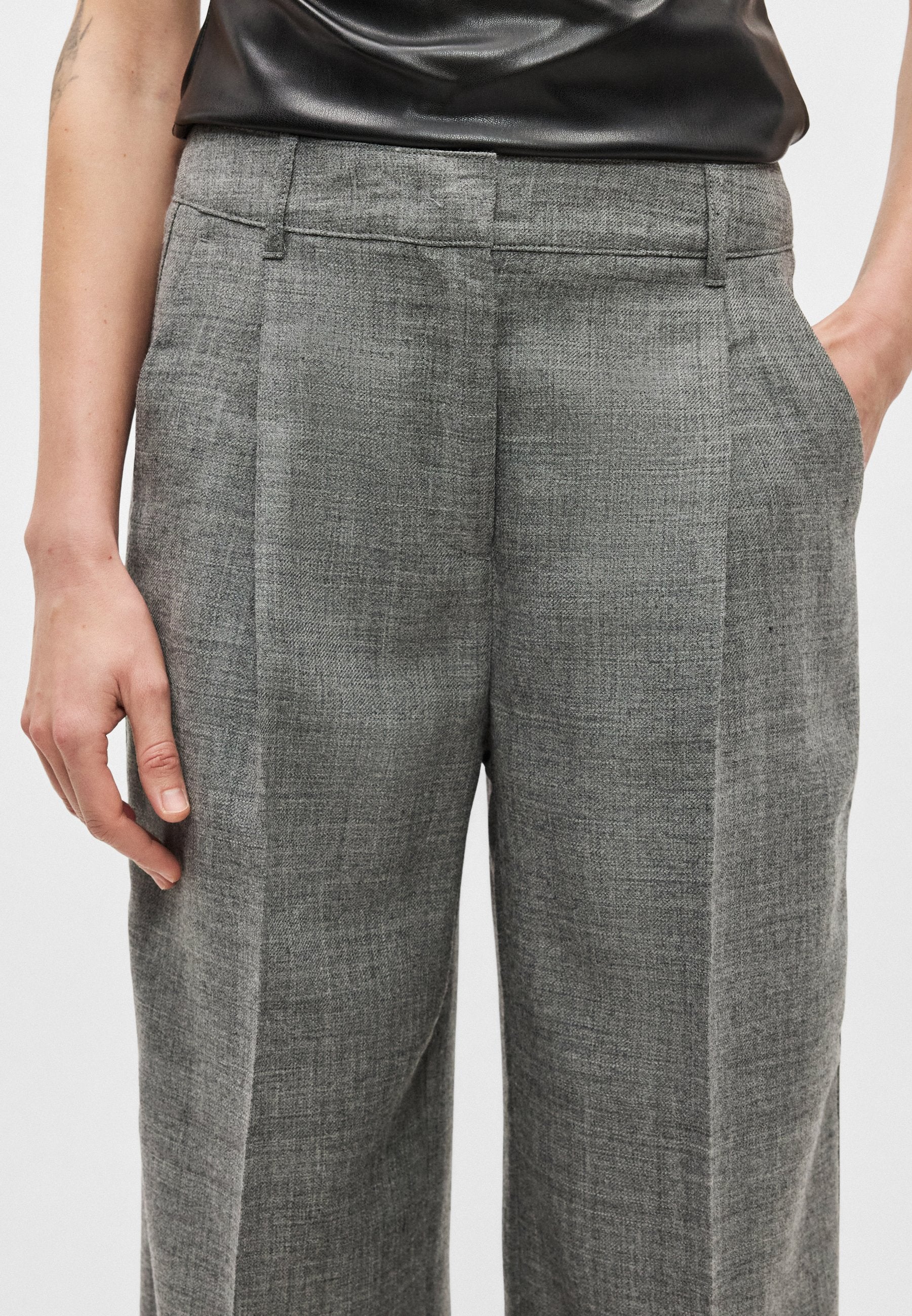 Marc O'Polo PANTS TAILORED STYLE WIDE LEG SINGLE PLEAT WELT POCKET