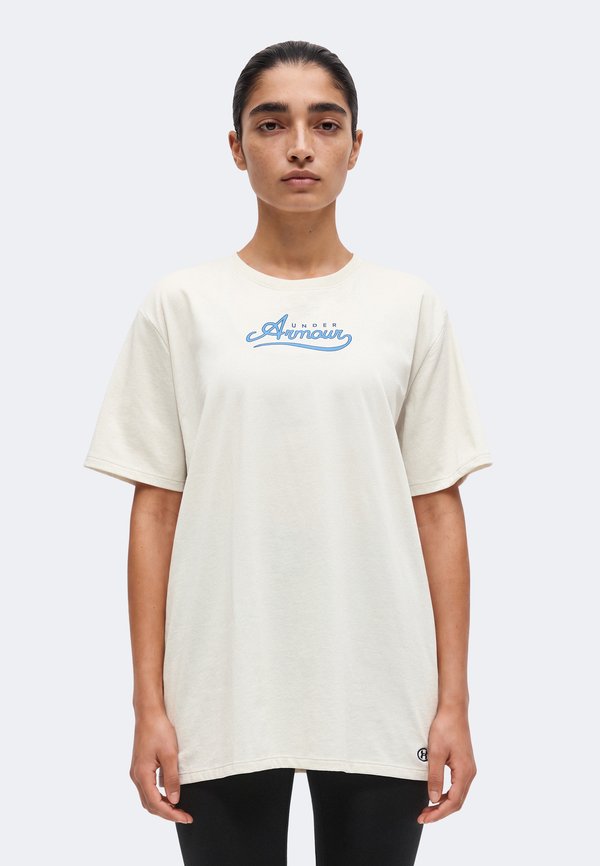 Under Armour RIVAL GRAPHIC - Print T-shirt - summit white/blackout navy