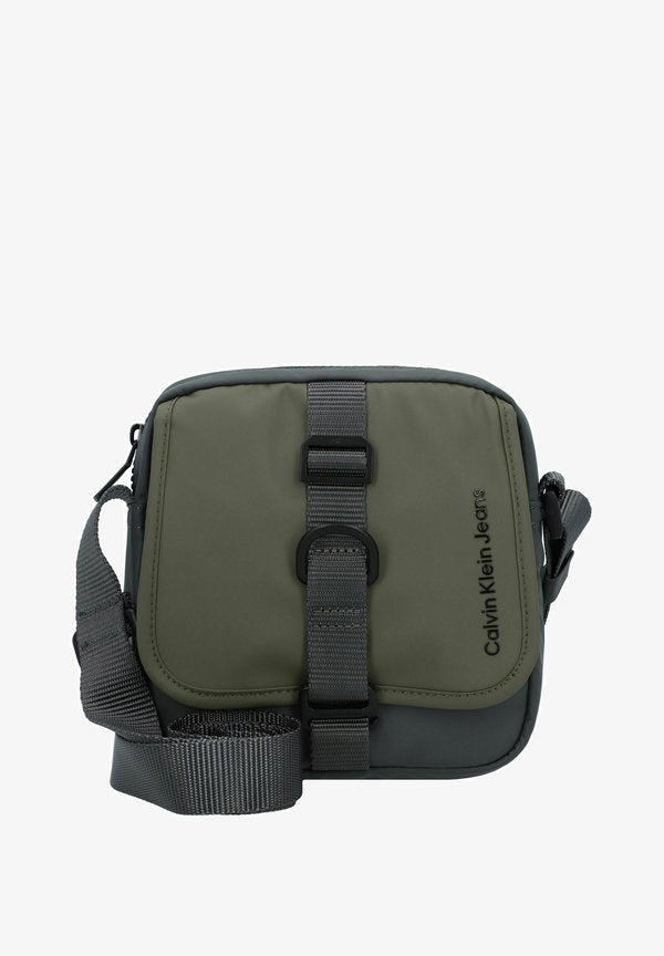 Calvin Klein Jeans UTILITARIAN 17 CM - Cross body bag - dark grey dusty olive