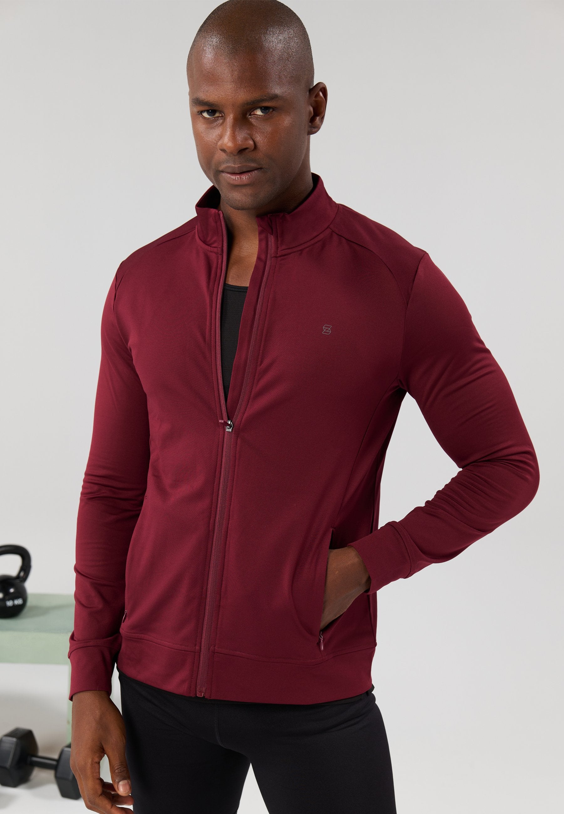 Pier One Sport LONG SLEEVE ZIP UP TRAINING JACKET WITH POCKETS