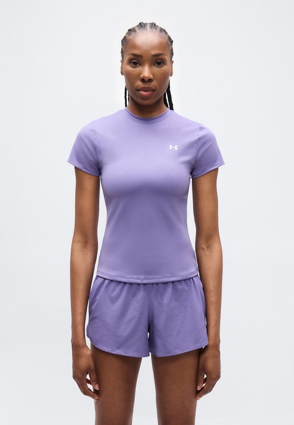 Under Armour MOTION FITTED - Sports T-shirt - purple luxe/white