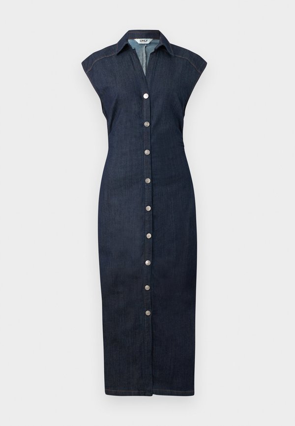 ONLY ONLBABE CAPSLEEVE MIDI DRESS  - Denim dress - dark blue denim