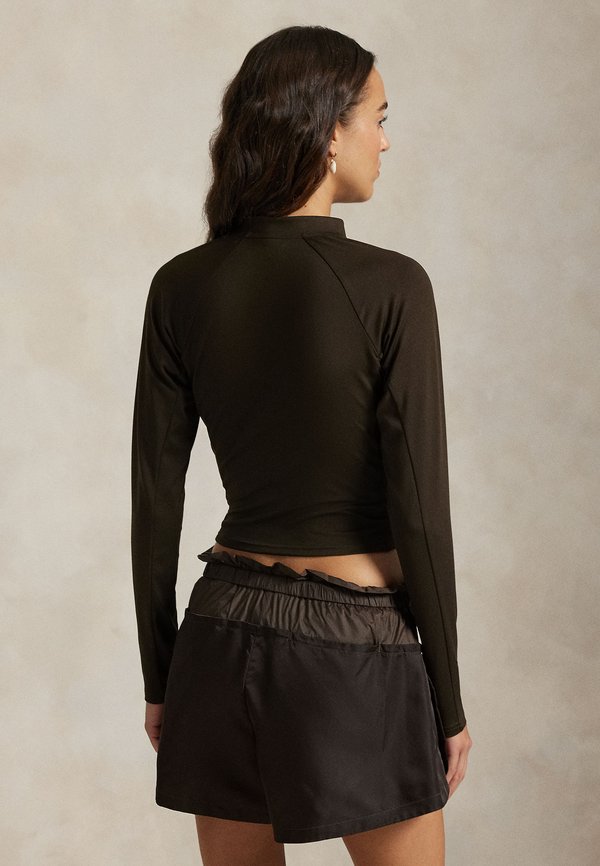 Polo Ralph Lauren SUEDED JERSEY CROPPED HALF-ZIP