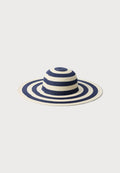 Lauren Ralph Lauren STRIPED STRAW SUN HAT