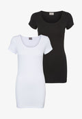Vero Moda VMMAXI MY LONG U-NECK TOP - Basic T-shirt - bright white