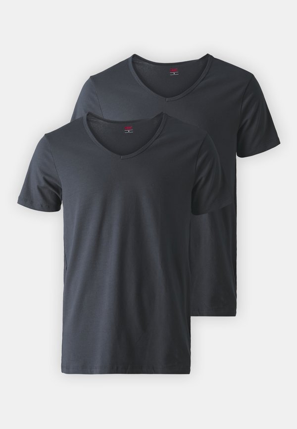 Levi's® MEN V-NECK 2 PACK - Undershirt - jet black
