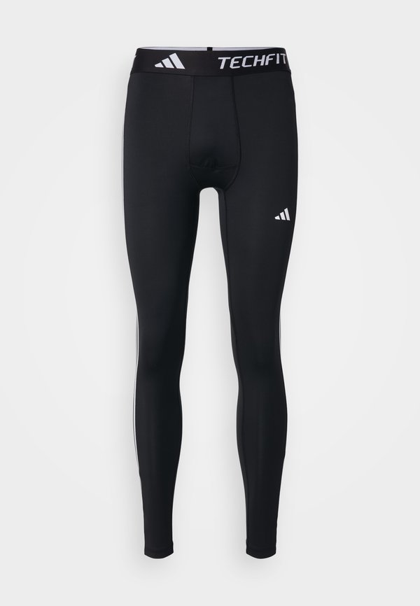 adidas Performance TECHFIT COMPRESSION 3-STRIPES LONG - Leggings - black