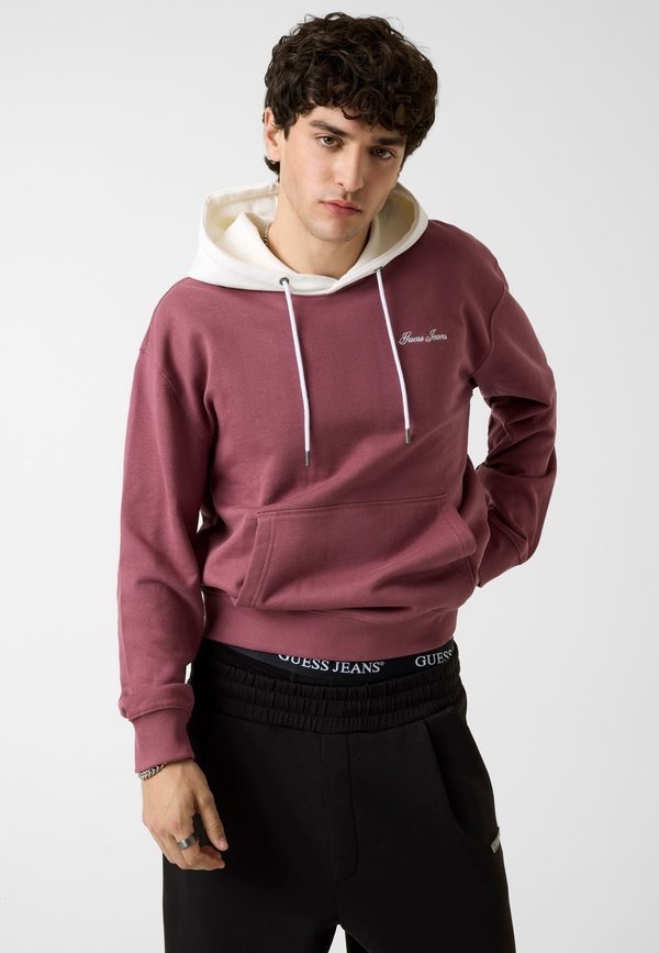 Guess KAPUZENSWEATSHIRT - Hoodie - dunkelrot