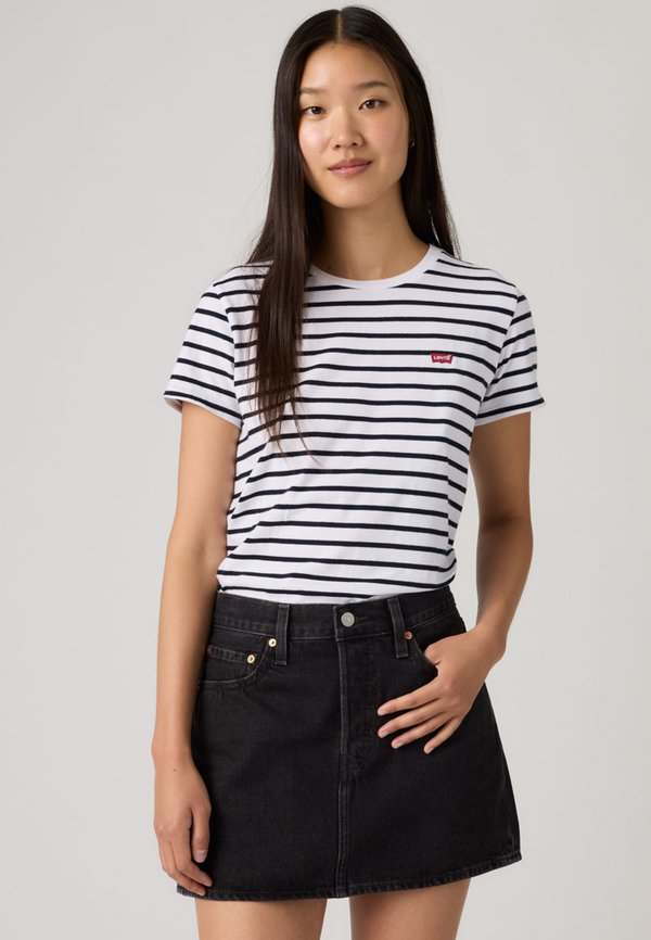 Levi's® PERFECT TEE - Print T-shirt - bright white/navy