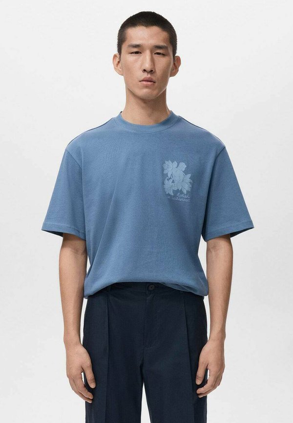 Mango Print T-shirt - light blue