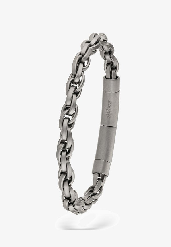 s.Oliver BOLD BRACELET - Bracelet - silver-coloured