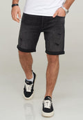 Jack & Jones JJIRICK JJIINFINITY - Denim shorts - black denim