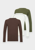YOURTURN 3PACK MUSCLE FIT LONG SLEEVED