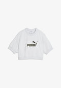 Puma ESSENTIALS ELEVATED NO. 1 LOGO RELAXED SWEATSHIRT - Print T-shirt - white glow heather