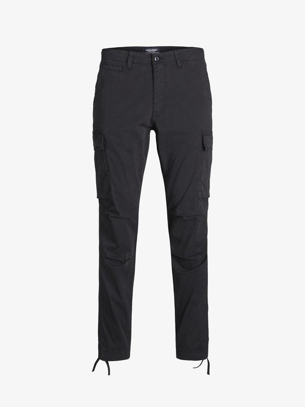Jack & Jones JPSTACE JJTUCKER AMA TAPERED FIT - Cargo trousers - black