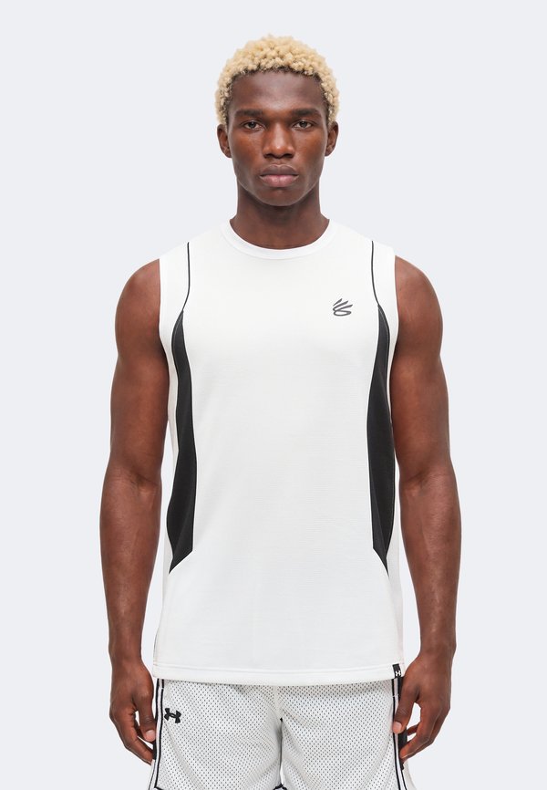 Under Armour HOOPS TRAINING TANK - Top - white/ultimate black