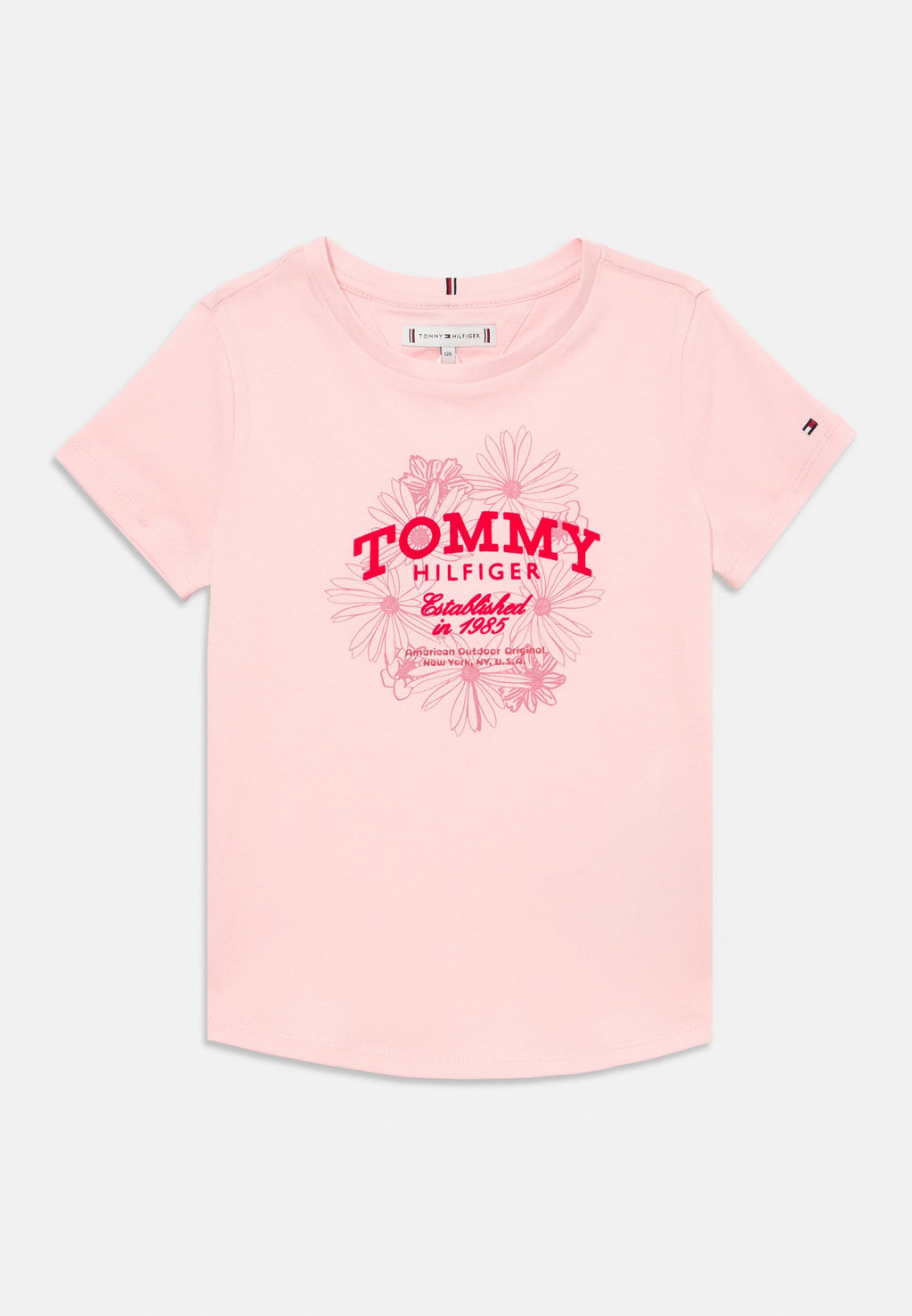FLORAL FLOCK LOGO SLIM T-SHIRT Media 1