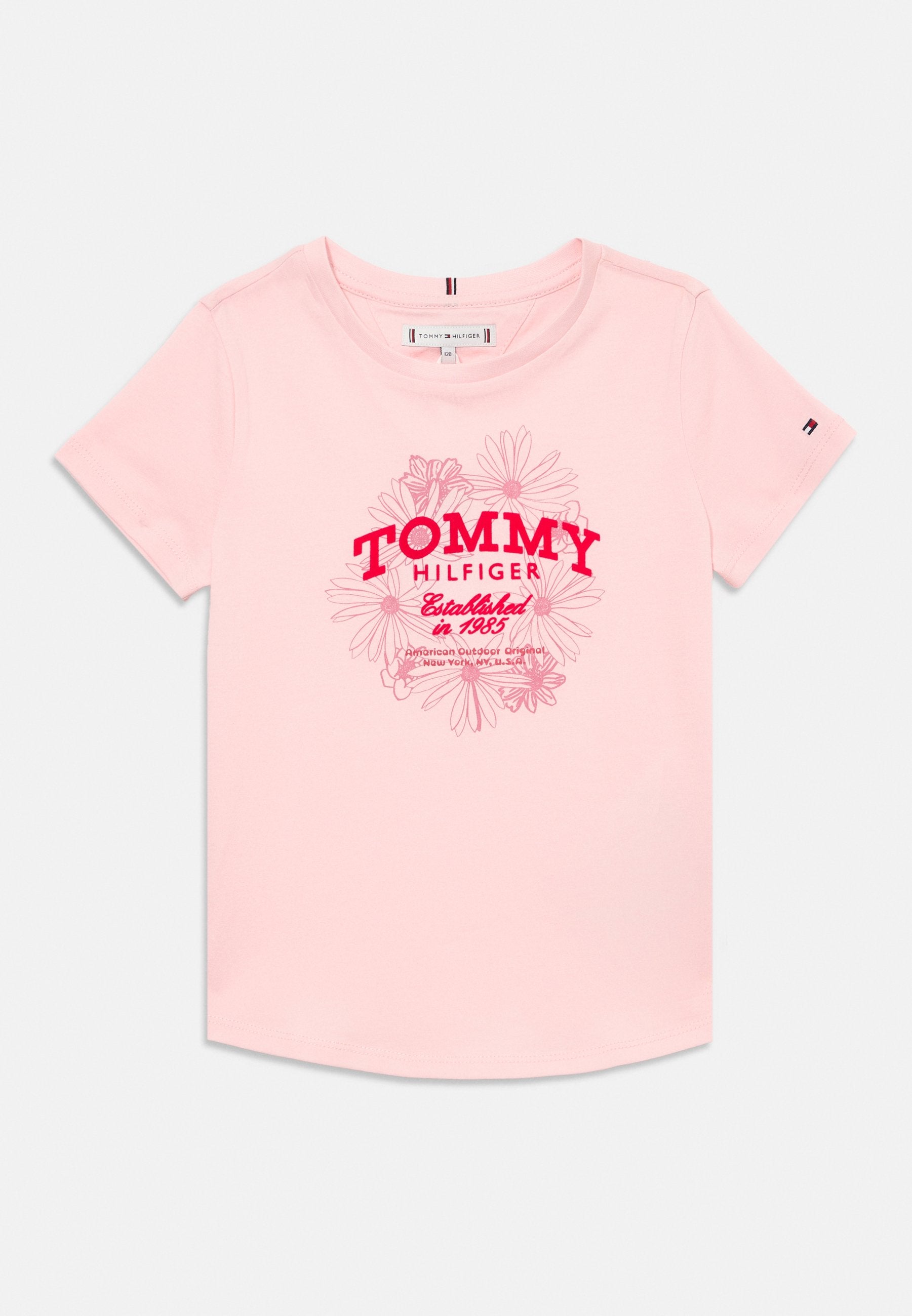FLORAL FLOCK LOGO SLIM T-SHIRT Media 1