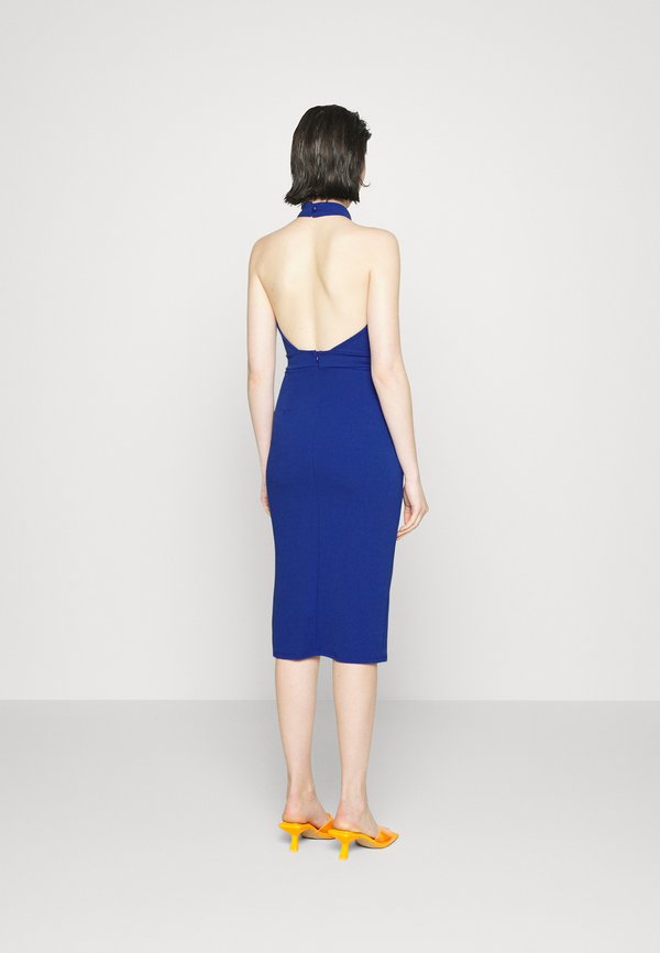 WAL G. ROCKY ZIP BACK MIDI DRESS