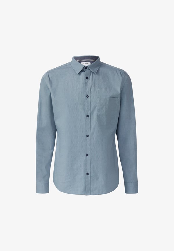 s.Oliver MIT KENTKRAGEN - Shirt - hellblau