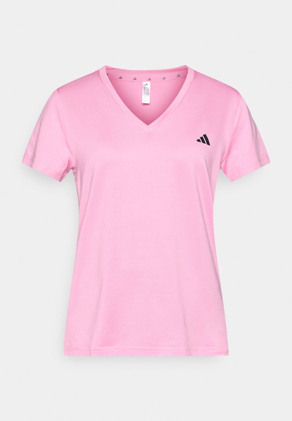 adidas Performance WORKOUT ESSENTIALS V NECK - Sports T-shirt - tropic bloom