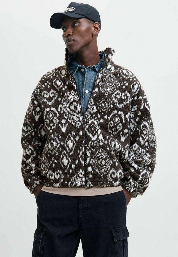Jack & Jones Fleece sweat Fleece sweat - Fleece jacket - asphalt