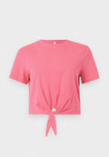ONLY ONLMAY SHORT KNOT BOX - Print T-shirt - pink yarrow