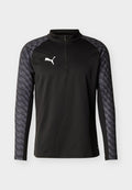 Puma TEAMLIGA TRAINING ZIP - Long sleeved top - black/white/flat dark gray