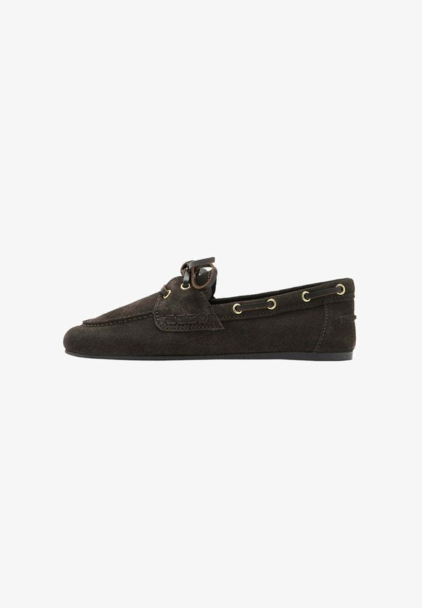 Mango ADULT - Boat shoes - dark brown