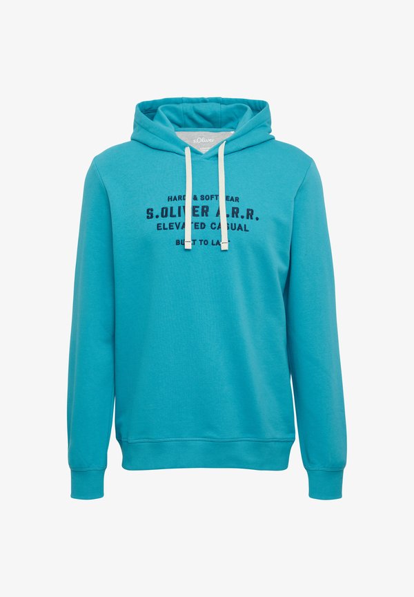 s.Oliver MIT STICKEREI - Hoodie - türkis