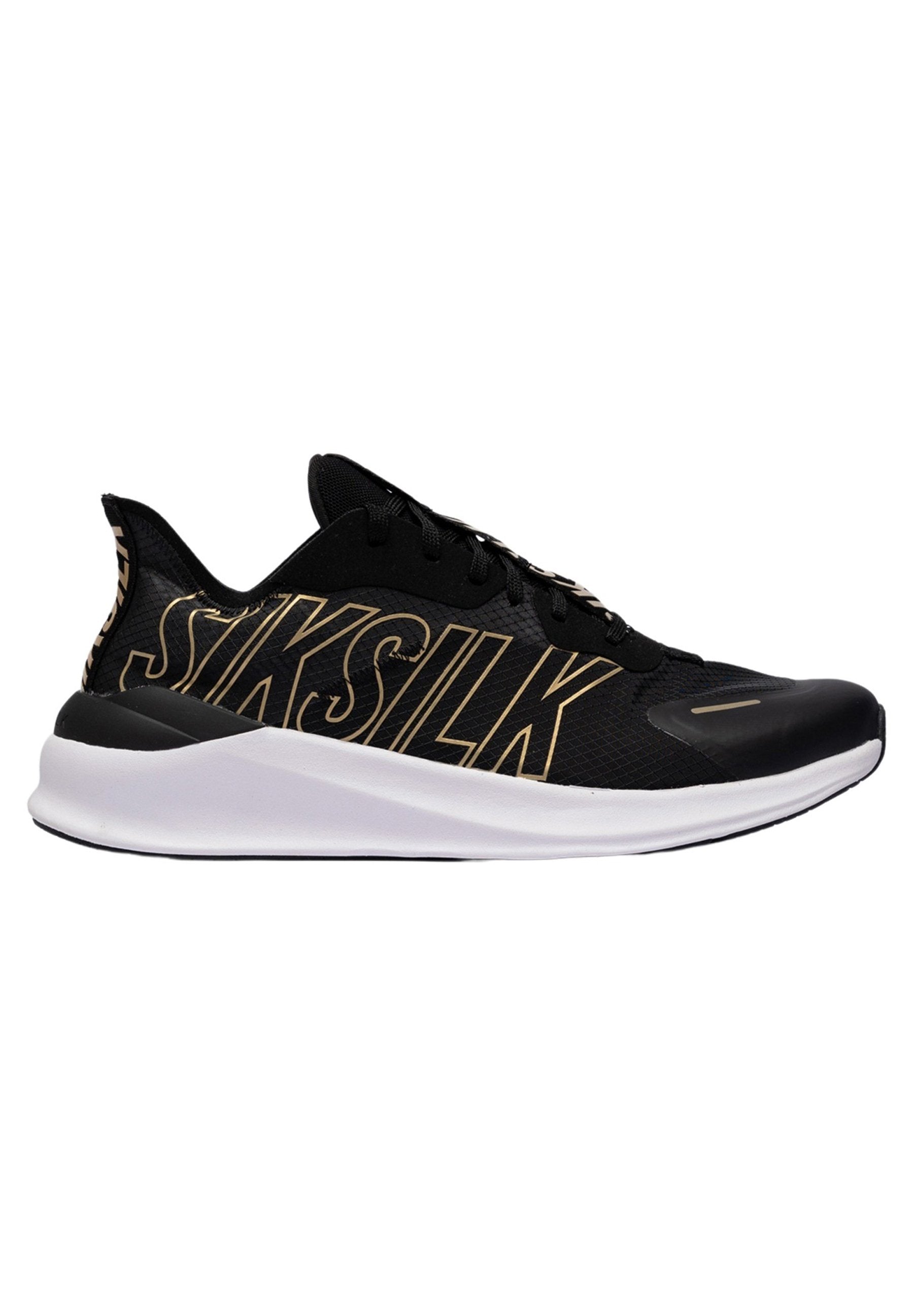 SIKSILK Mens Black & Gold Mako Performance Trainer