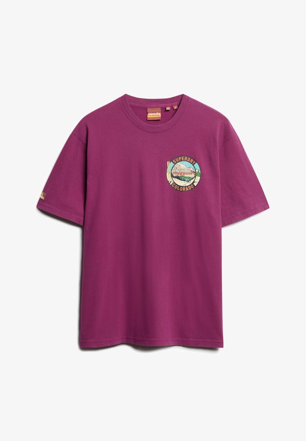 Superdry & Co Print T-shirt - magenta purple