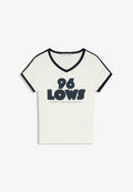Bershka SHORT SLEEVE CONTRAST - Print T-shirt - white