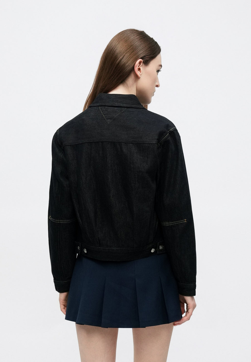 FLAG EMBROIDERY PLEATED DENIM JACKET Media 4