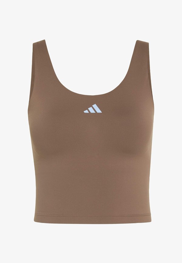 adidas Performance 3 STRIPES STUDIO  ALL ME LIGHT SUPPORT TANK - Top - earth strata