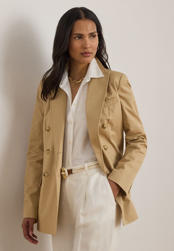 Lauren Ralph Lauren DOUBLE-BREASTED COTTON TWILL BLAZER