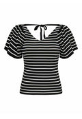 ONLY ONLLEELO STRIPE BACK V NECK