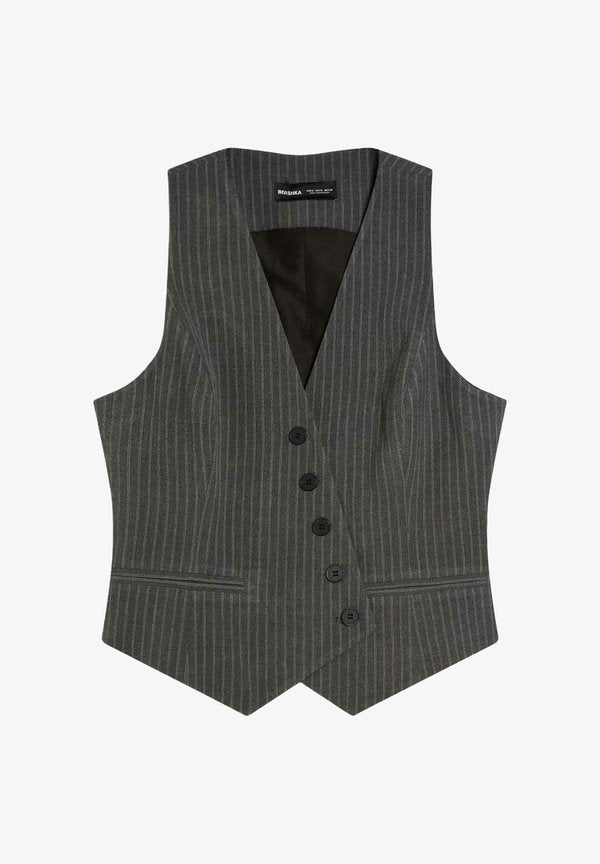 Bershka Waistcoat - grey