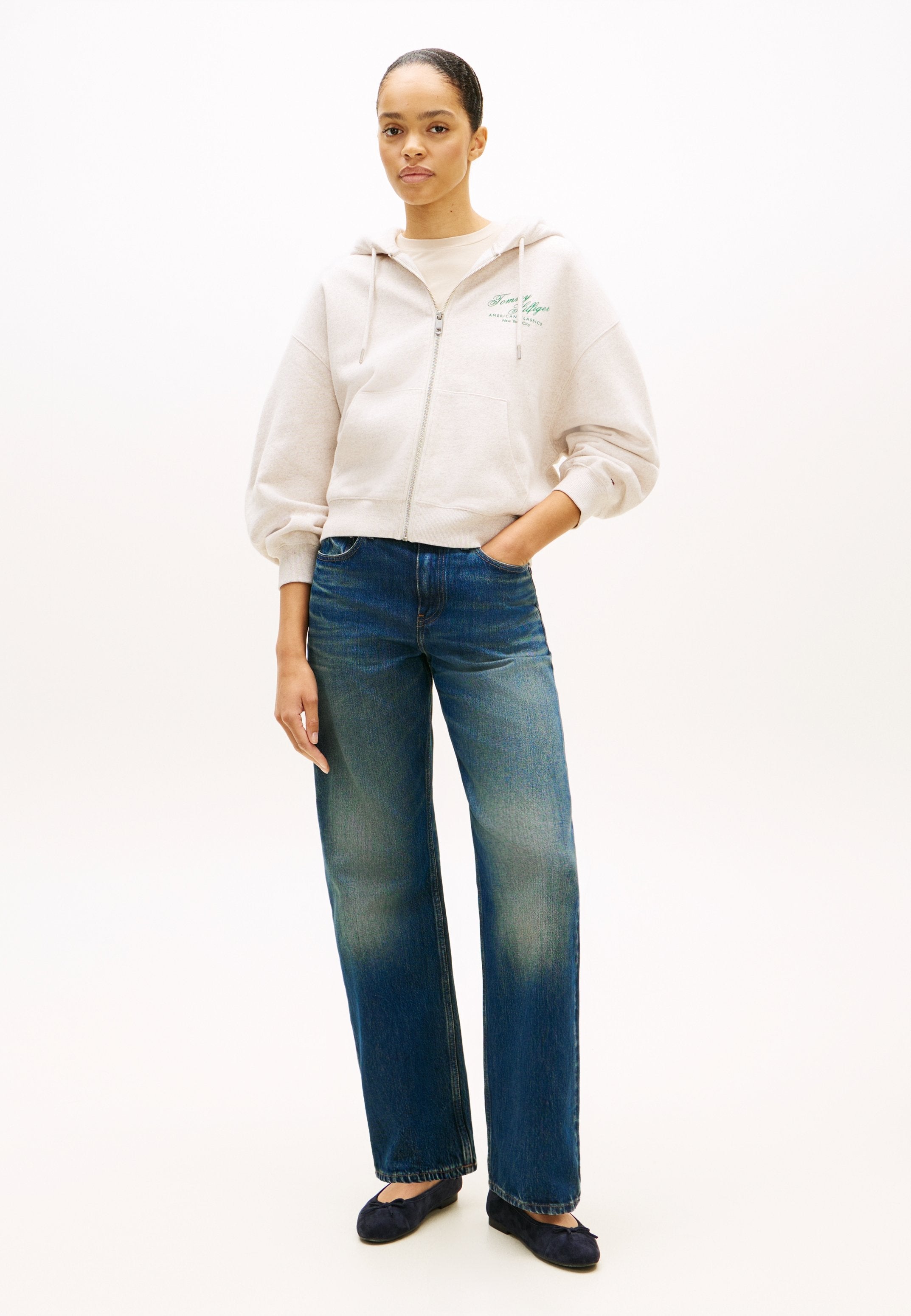 TERRY RELAXED ZIP-THRU HOODY Media 2